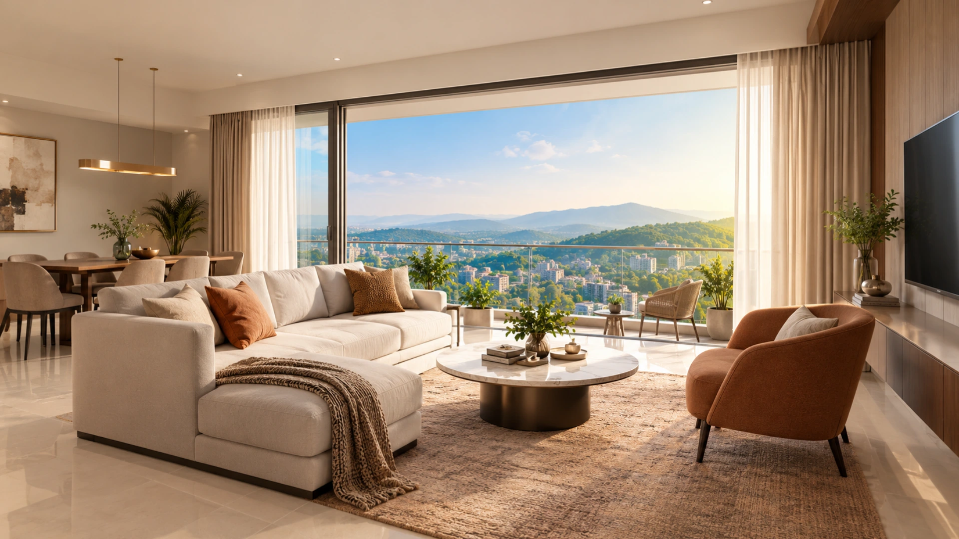 Largest carpet area 3, 4 and 5 BHK flats in Bavdhan at Manisha 64 Hills